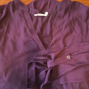 Purple Long Sleeve Blouse